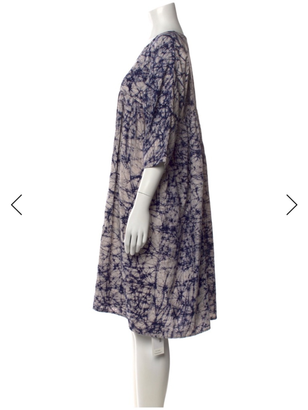 Matta Tie-Dye Print Shift Dress in purple and Cream - Picture 2 of 3